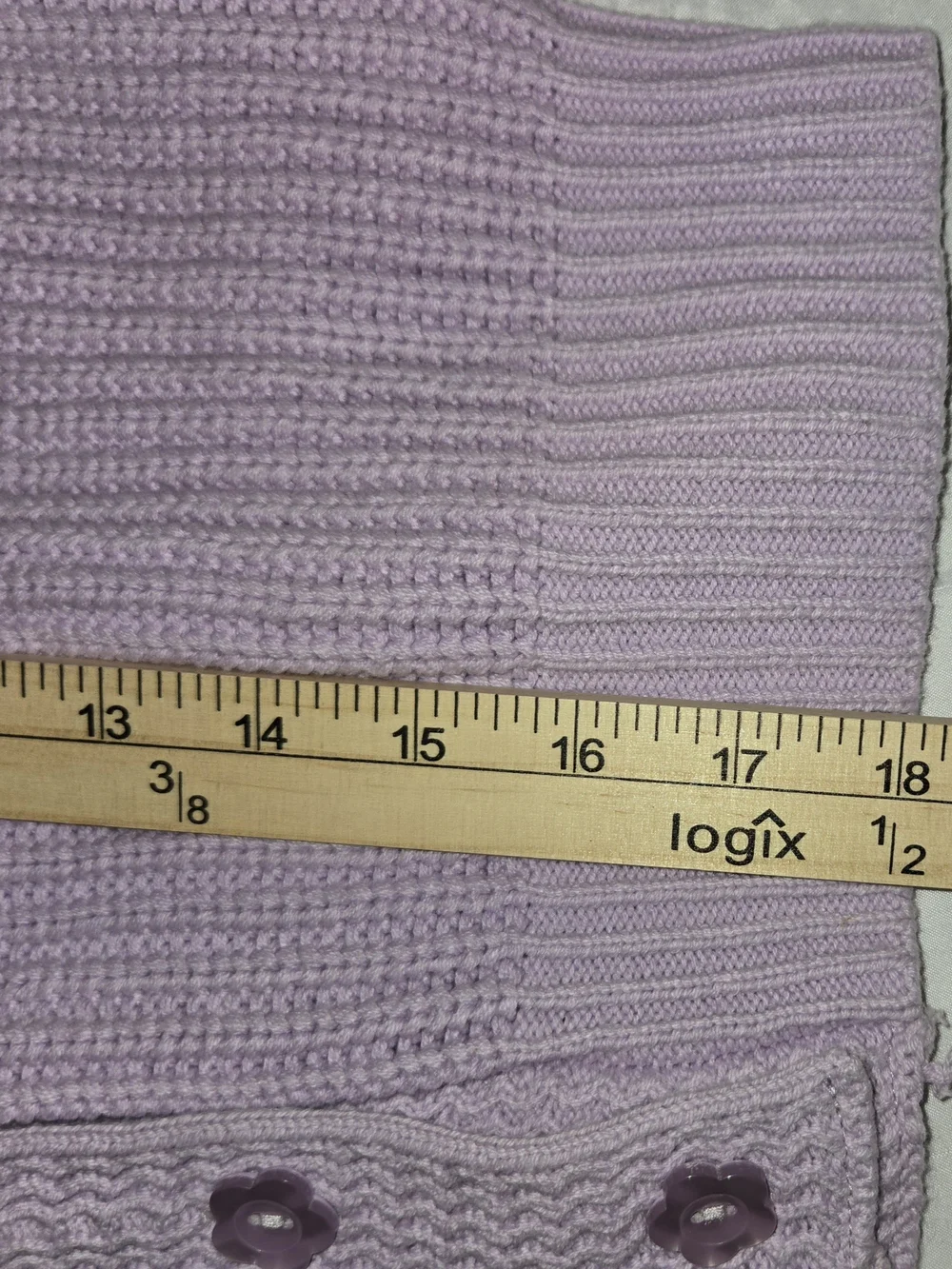 Jessica Simpson Lilac Chunky Knit Button-Up Cardigan SZ M